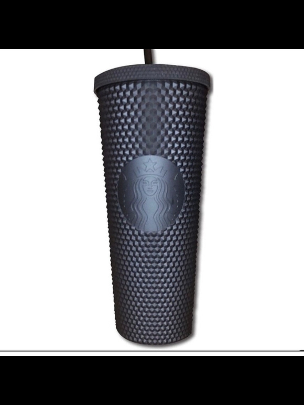 Disney Starbucks Special Edition Black Studded Tumbler with Straw- NWT